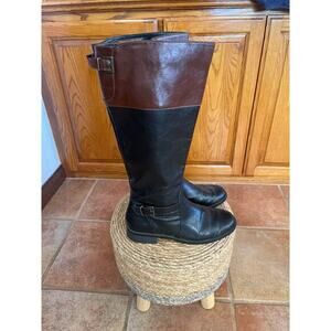 Aerosoles vegan leather tall riding boots style is RIDETO Black brown  size 8.5